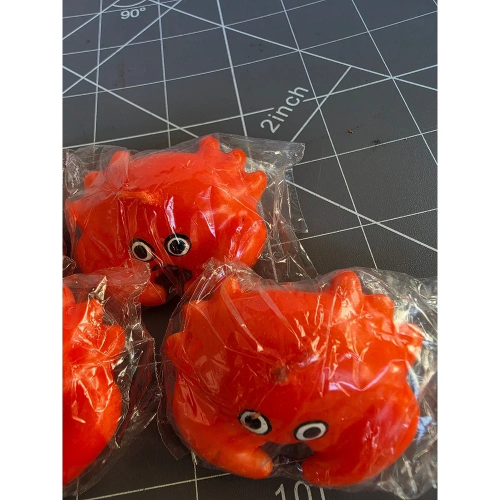 Set of 5 Mini Orange Crab Floating Candles 2 Inch